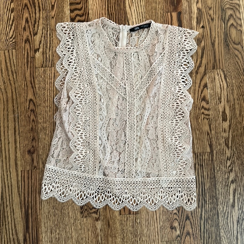 Lacy top from Zara size M